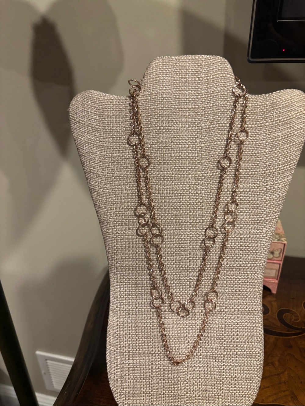 Rose Gold Long Link Necklace
